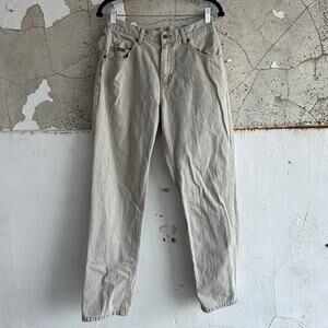 Vtg Lee Jeans Womens 8 High Rise Straight Leg‎ Mom Denim Beige 90s Minimalist